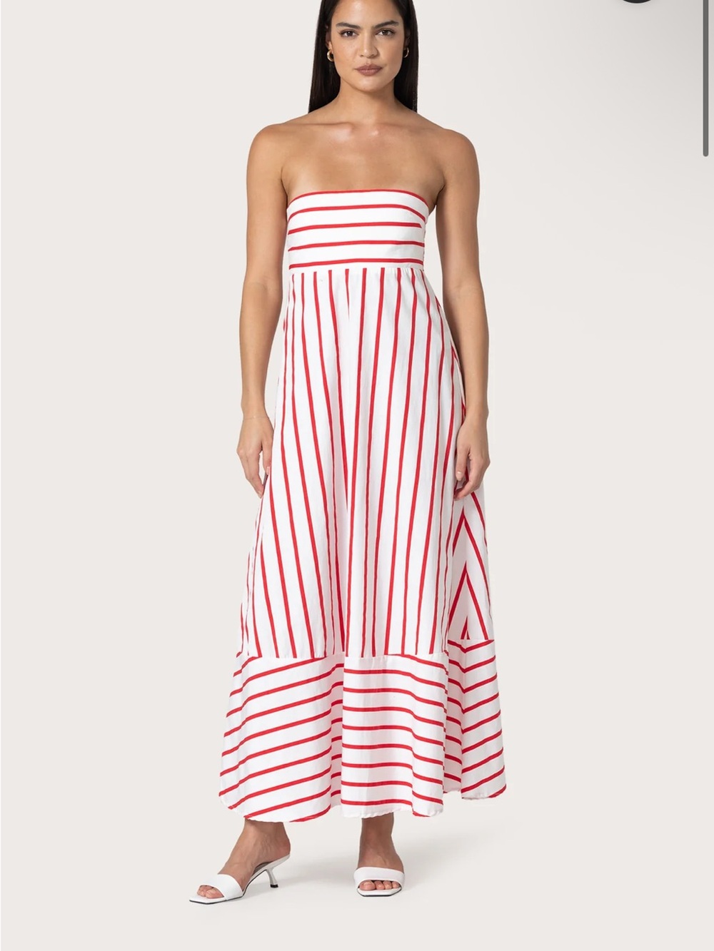 Lusana Timothy Poplin Maxi Dress in Summer Stripe